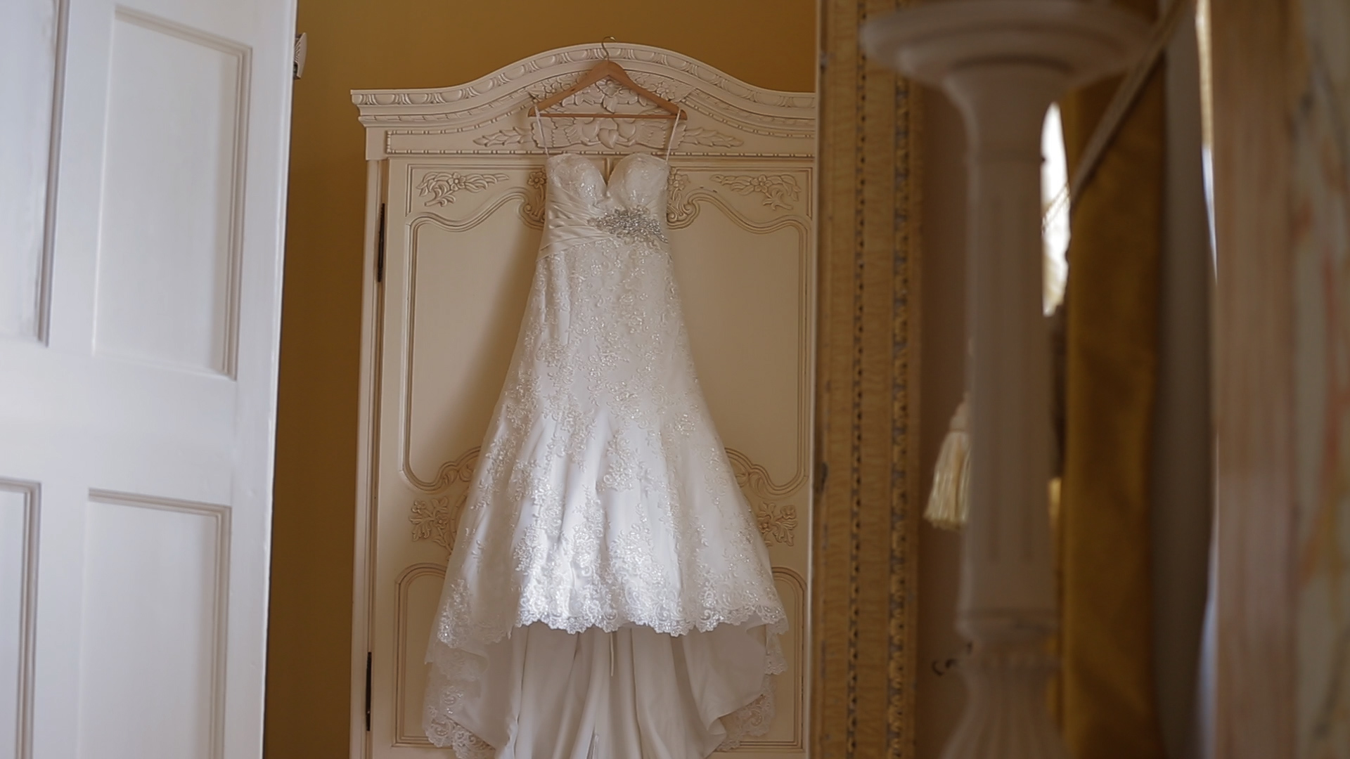 Wedding dress at Gosfield Hall